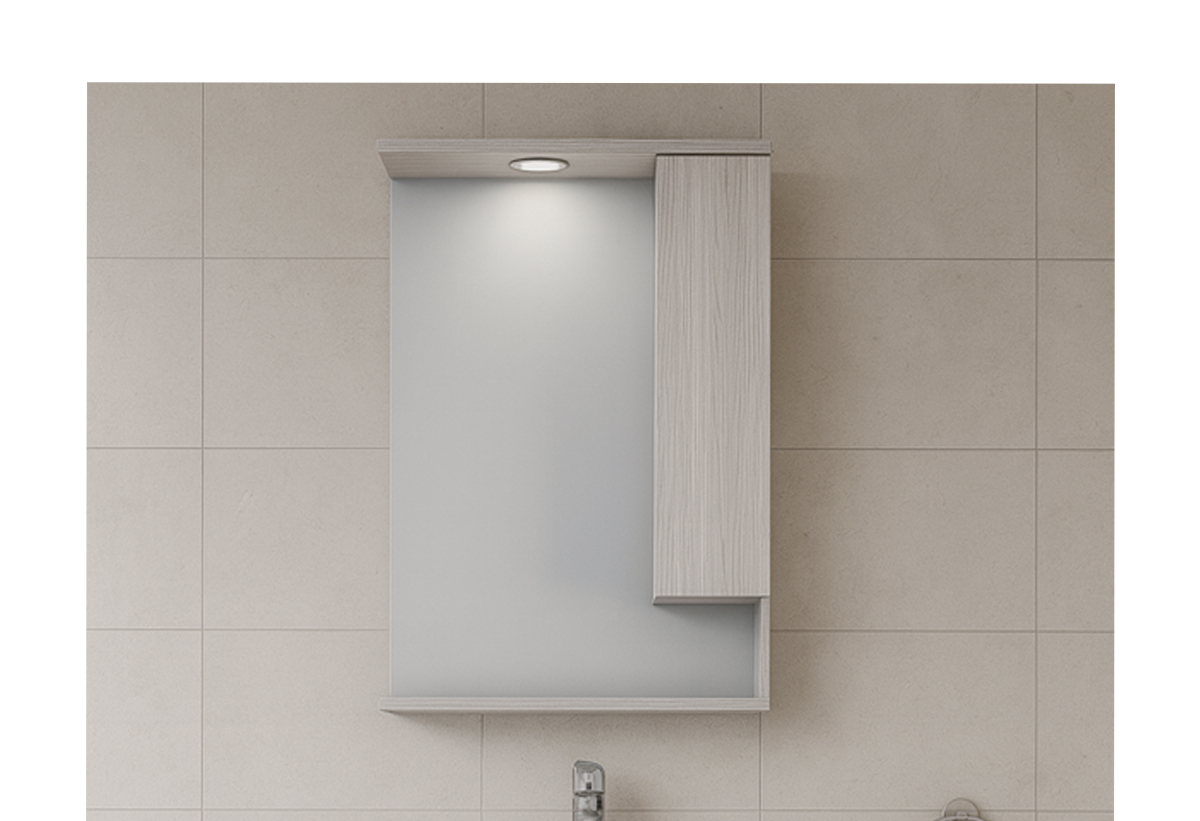 Απεικονίζεται ο καθρέπτης του επίπλου μπάνιου